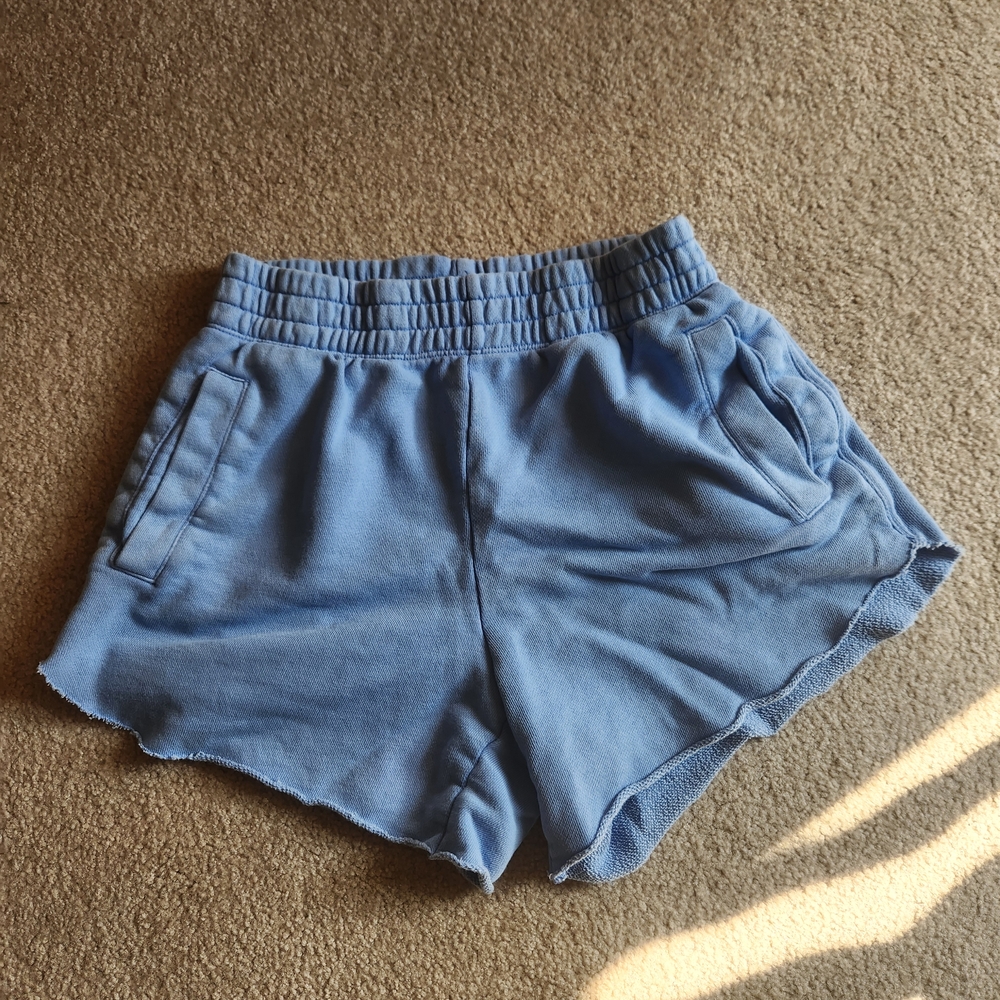 Aerie Blue Athletic Shorts Lightweight Elastic Waist